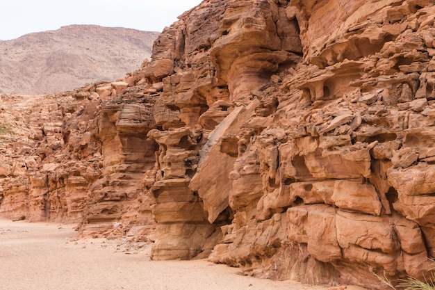 Colored canyon with red rocks. egypt, desert, the sinai peninsula, dahab