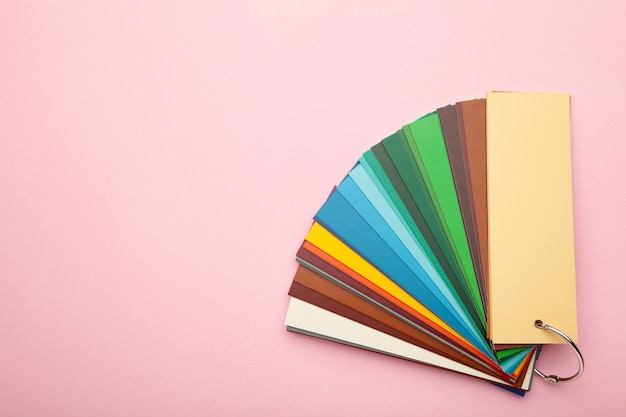 Colored cardboard palette, paper catalog