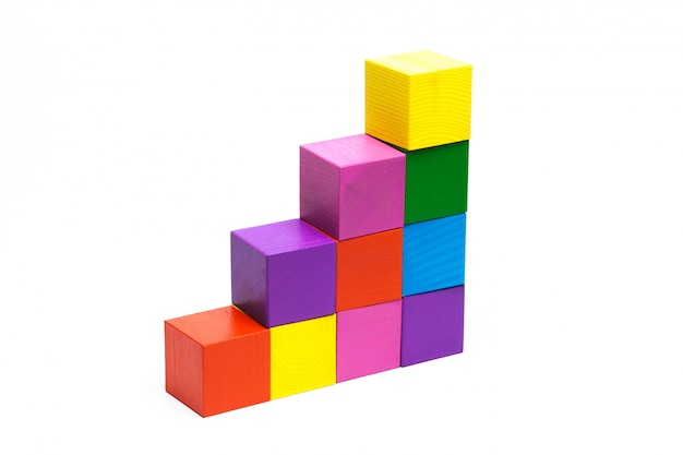 Colored children cubes
