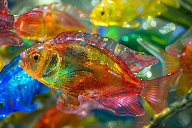 Photo colored chinese fish