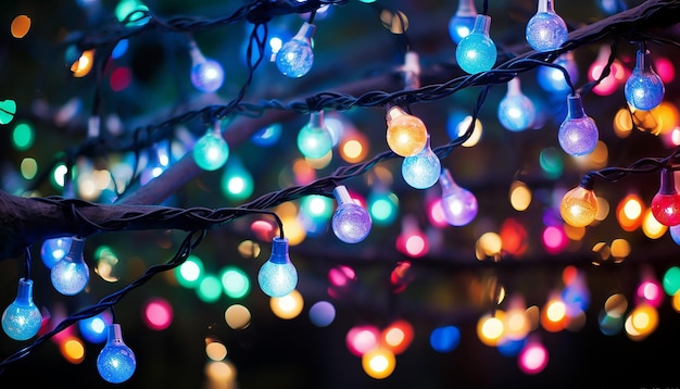 colored Christmas lights