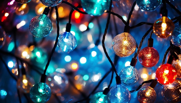 colored Christmas lights