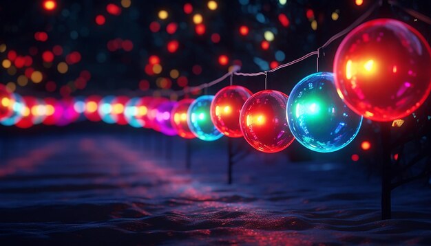 colored Christmas lights