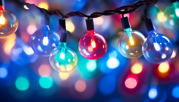 colored Christmas lights