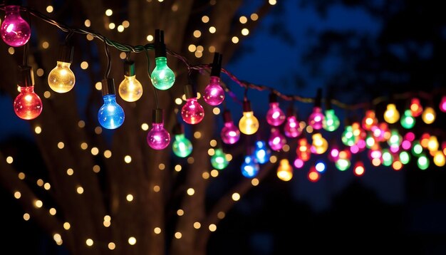 colored Christmas lights