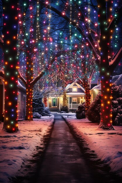 Colored christmas lights