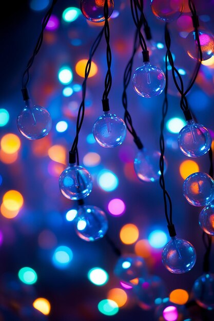 Colored christmas lights