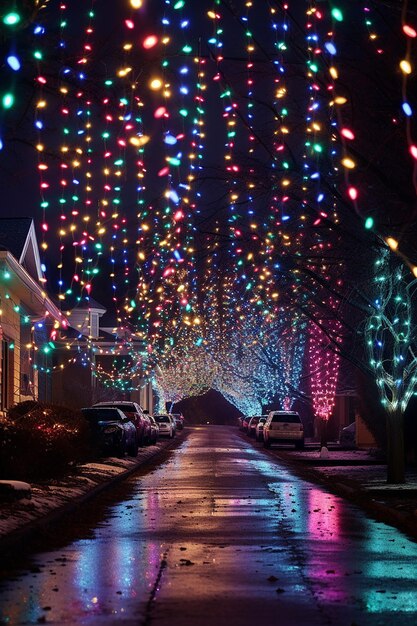 colored Christmas lights