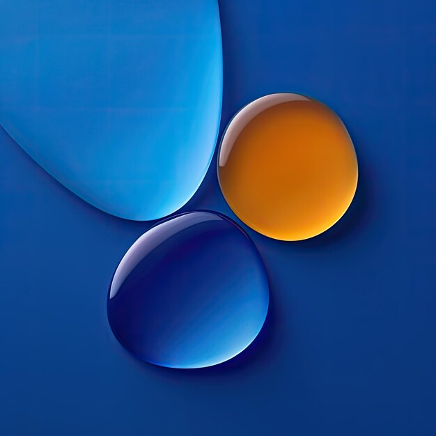 Colored circles blue and yellow art