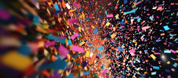 Colored confetti Flying