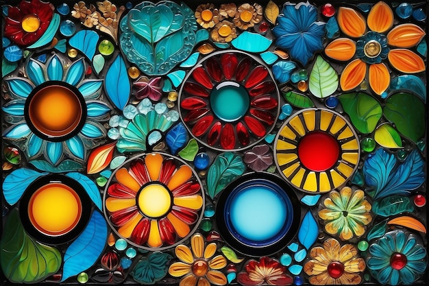 colored decorative glass