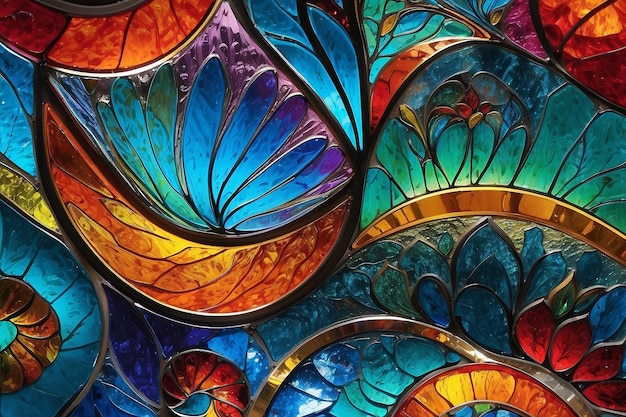 colored decorative glass