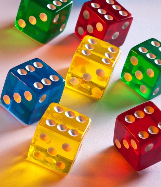 Colored dice gambling