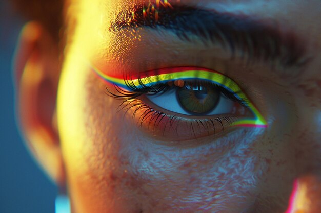 Colored eyeliner octane render k UHD ar q