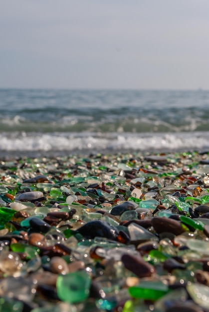 Colored glasses in the sea Exotic