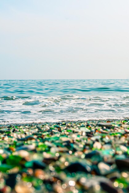 Colored glasses in the sea Exotic