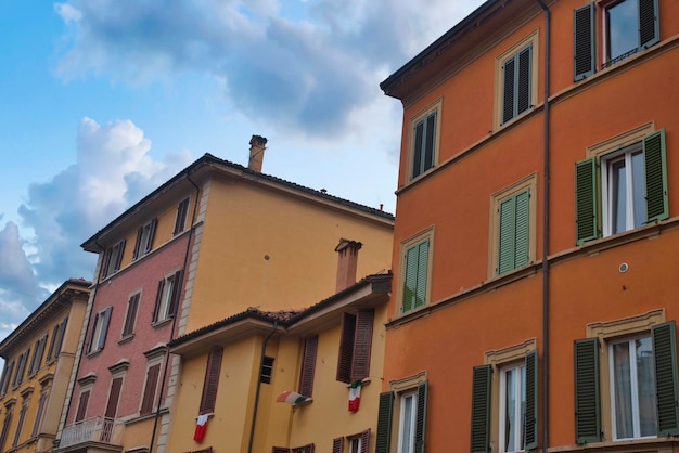 Colored houses in the historic center of Rome