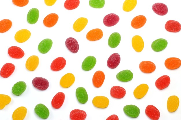 Colored jelly candies close-up