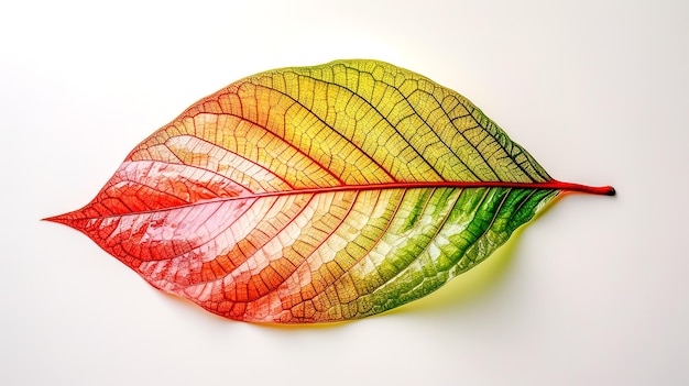 Colored leaf from an autumn tree made with Generative AI High quality illustration