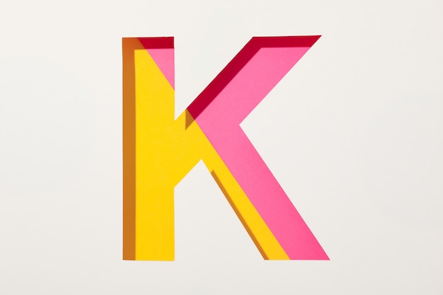 colored letter t on white background