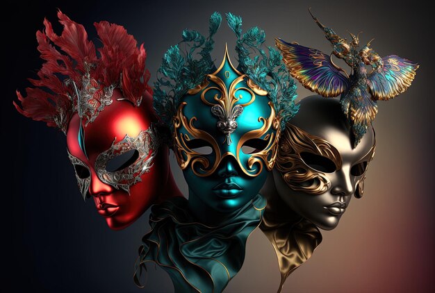 Colored masks and three