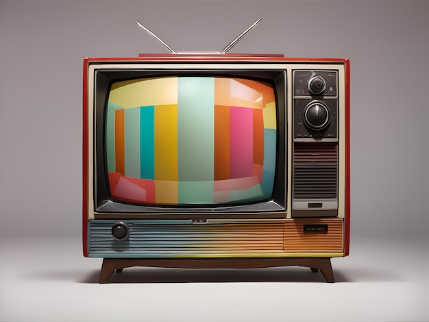 Premium AI Image | Colored old tv
