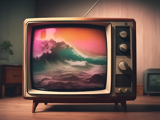 Colored old tv