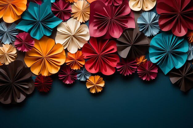 colored origami paper background