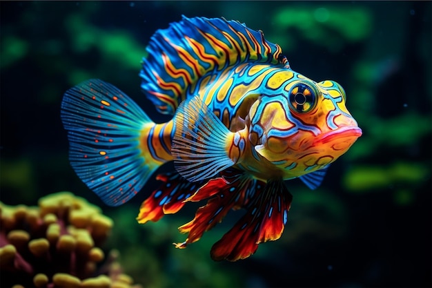 colored ornamental fish