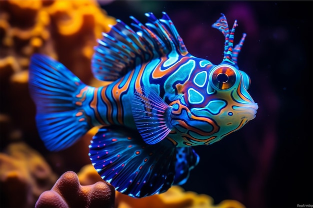 colored ornamental fish