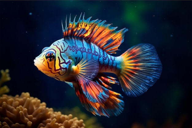 colored ornamental fish