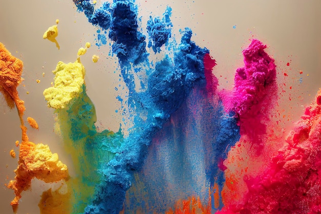 Colored paint splash isolated