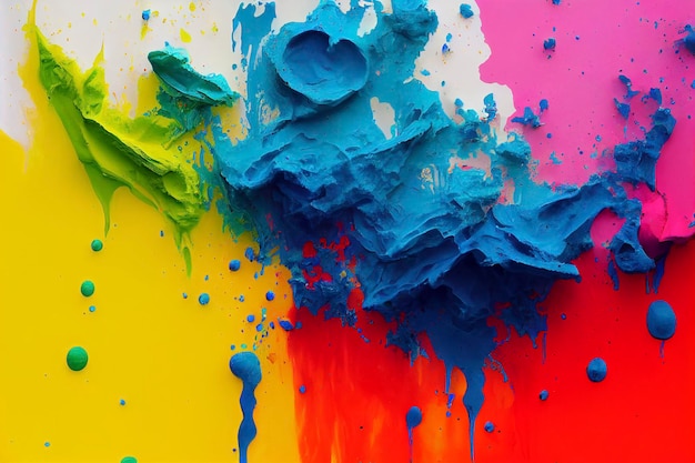 Colored paint splash isolated
