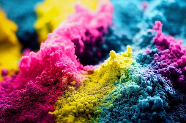 Colored paint splash isolated.