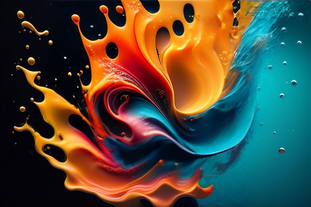 Colored paint splashes Abstract Splashing background