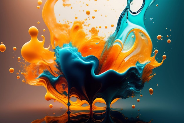 Colored paint splashes Abstract Splashing background