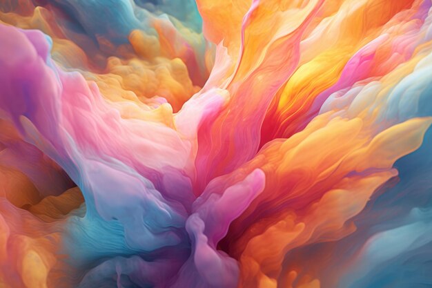 Photo colored paint splashes fluid dreamy texture