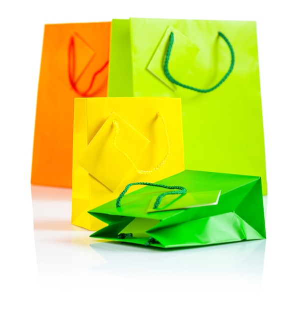 Colored paper bags