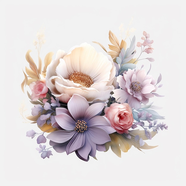 Colored paper flowers various artificial made images Generative AI