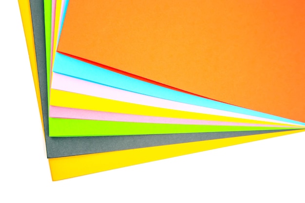 Colored paper set creativity and creativity background geometric abstraction
