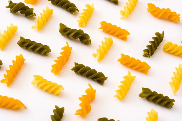 Colored pasta pattern 