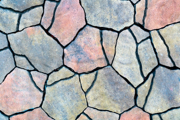 Colored paving slab with a beautiful highquality texture close up