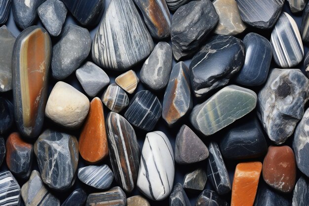 Photo colored pebbles as a background closeup