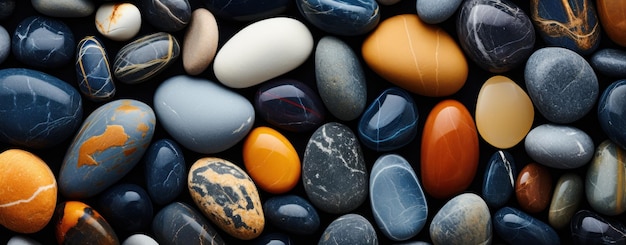 colored pebbles background