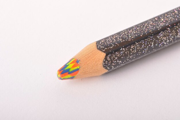 Colored pencil with multicolored lead