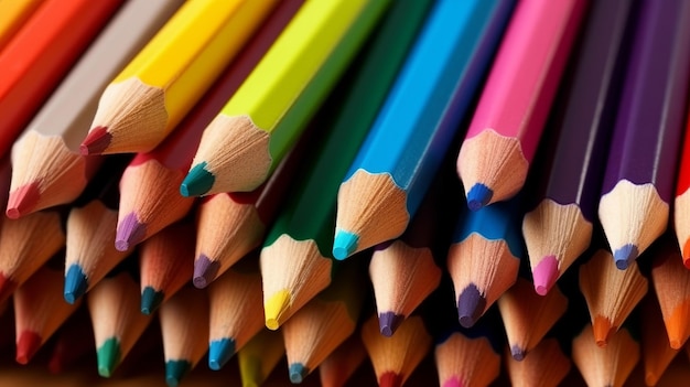 Colored pencils back to school AI Generated