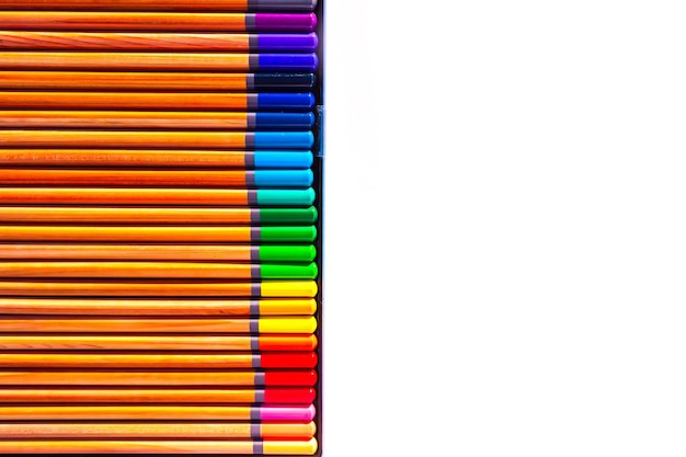 Colored pencils Back to school background