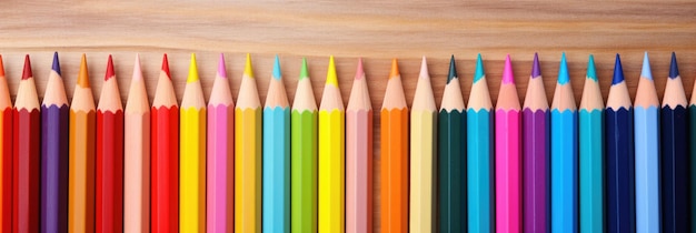 Colored pencils background Color pencils on white background