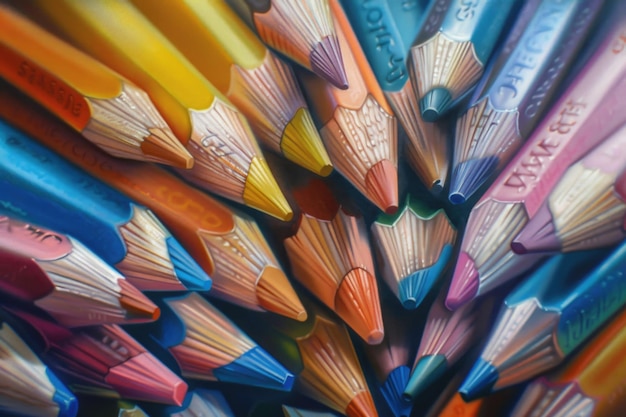 Colored pencils background