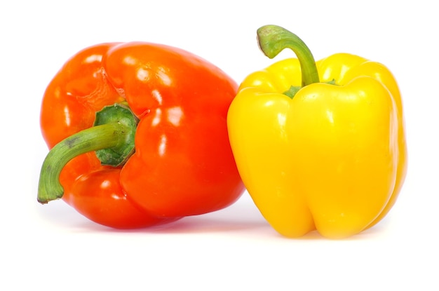 Colored pepper isolated on a white background